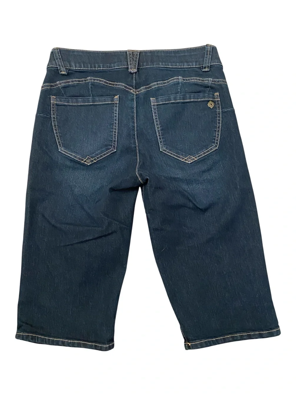 Democracy Ab Solution Denim Bermuda Shorts Indigo Blue Size 4 New Backyard BBQ